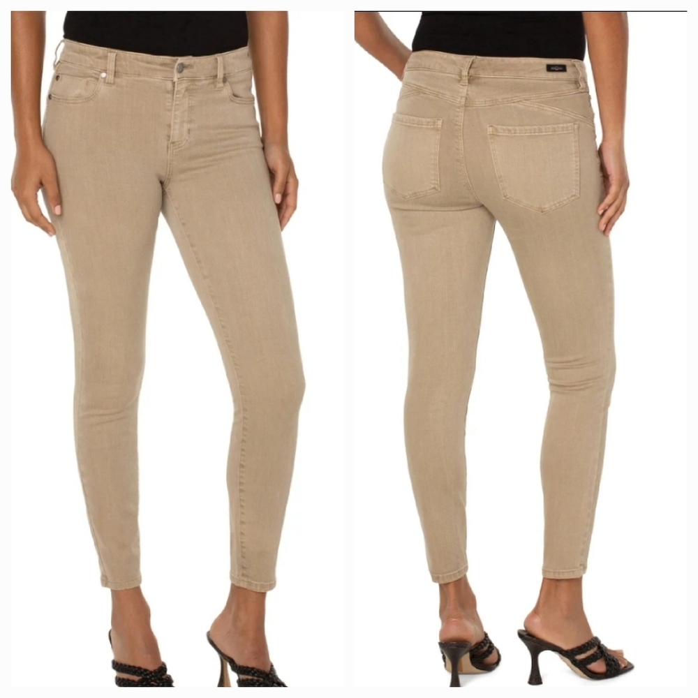 NWOT Liverpool Piper The hugger ankle tan fall pants jeans size 10 ( 30 )